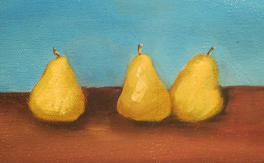 Still Life Painting - Three Pears by Patricia Cleasby