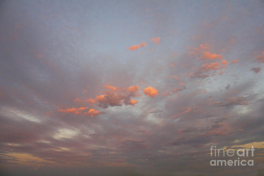 Three Pink Clouds Landscape Photograph by Donna L Munro