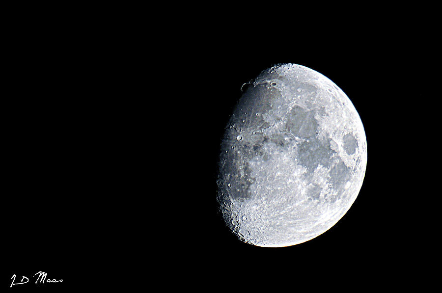 Three Quarter Moon Photograph by Jennifer Owens - Pixels