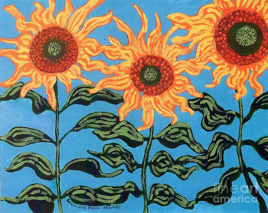 Three Sunflowers II Painting