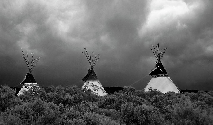 Three teepees Photograph by Carolyn DAlessandro