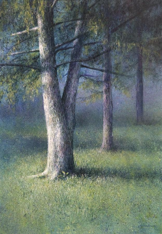 Tree Painting - Three Trees by Janet Landrum Tree Painting - Three Trees by Janet Landrum