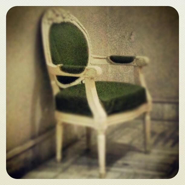 Space Photograph - #throne #green #chair #lonely #empty by Indraneel Banerjee