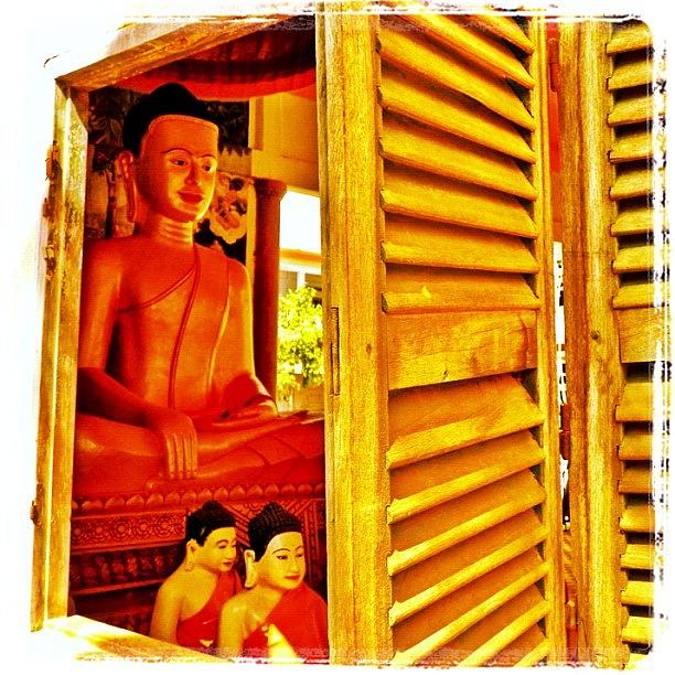 Buddha Photograph - Through A Window. #buddha #buddhist by Richard Randall