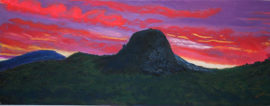 Thumb Butte Sunset Pastel by Michele Turney