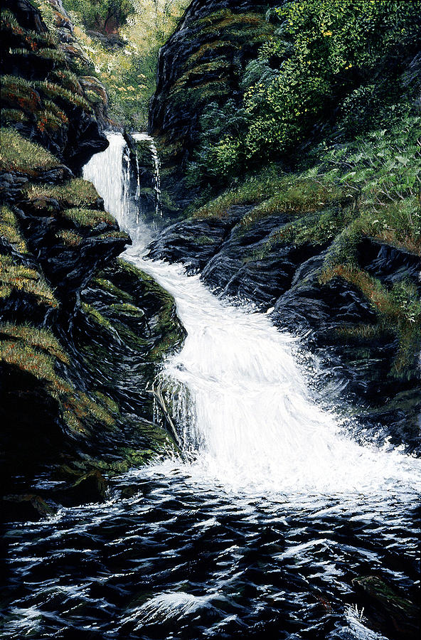Waterfall Painting - Thunderbird Falls by Kurt Jacobson