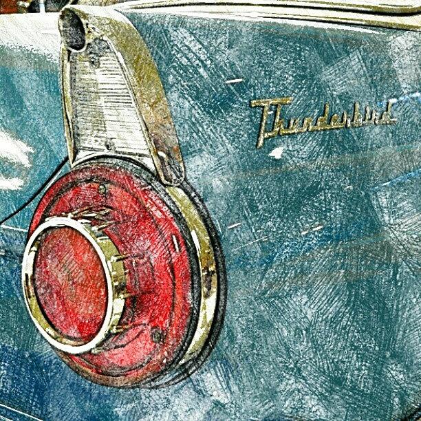 Vintage Photograph - Thunderbird #sweet Ride #goodyear by Daryl Macintyre
