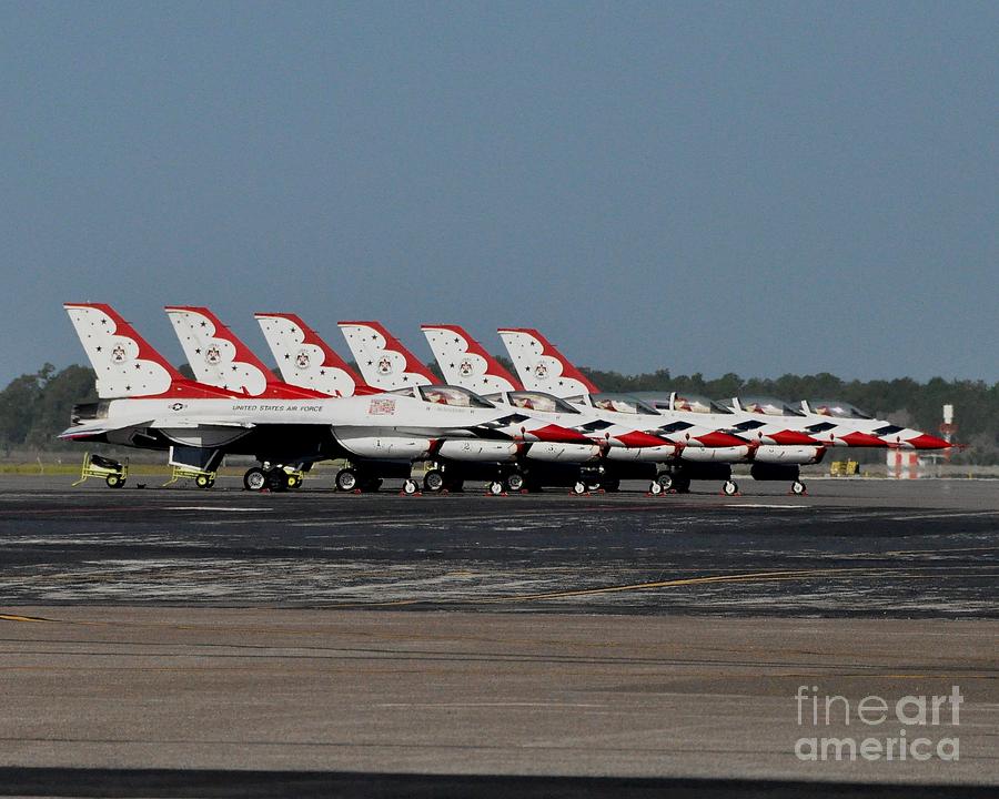 Thunderbirds On The Flight Line Photograph by John Black