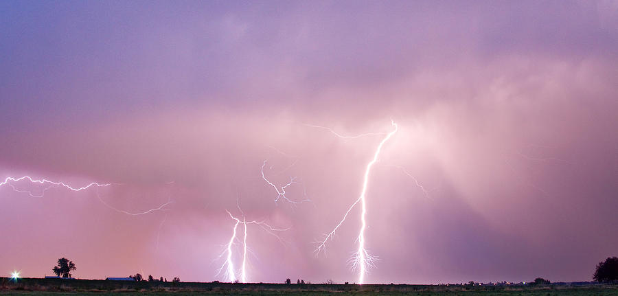Nature Photograph - Thunderstorm on the Boulder County Plains Panorama by James BO Insogna