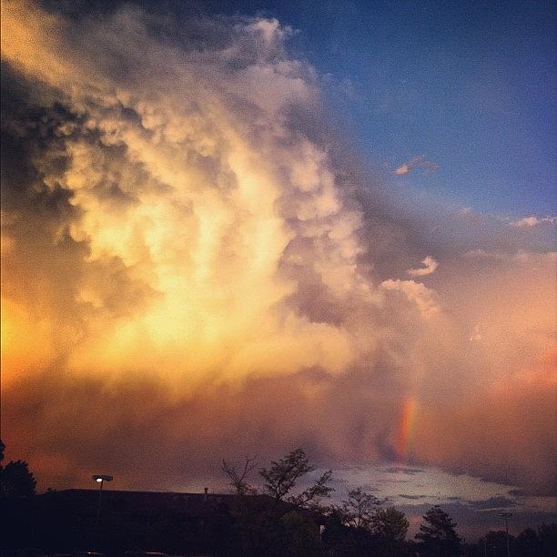 Rainbow Photograph - #thunderstorm #rainbow #clouds by Sean Green