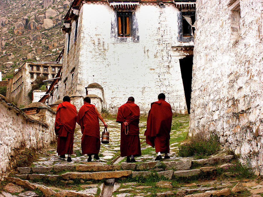Tibetin Monks Photograph by Rick Bragan