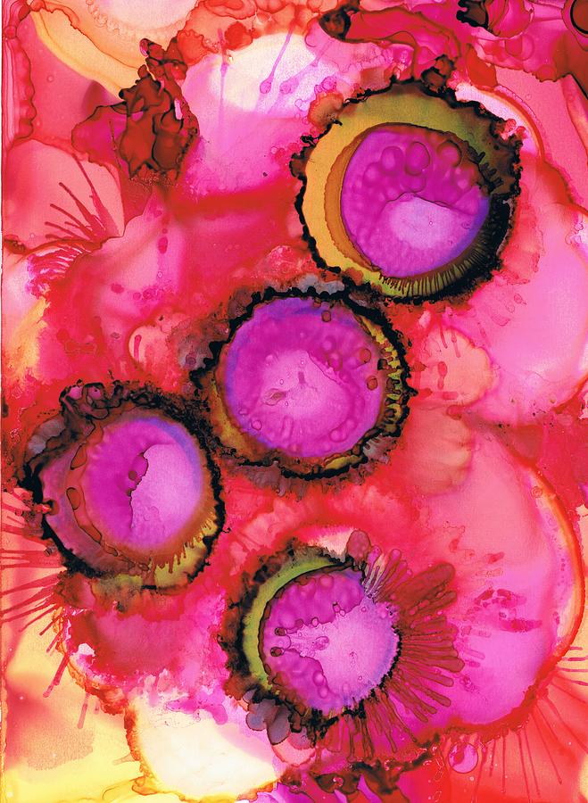 Abstract Painting - Tickled Pink by Christine Crawford