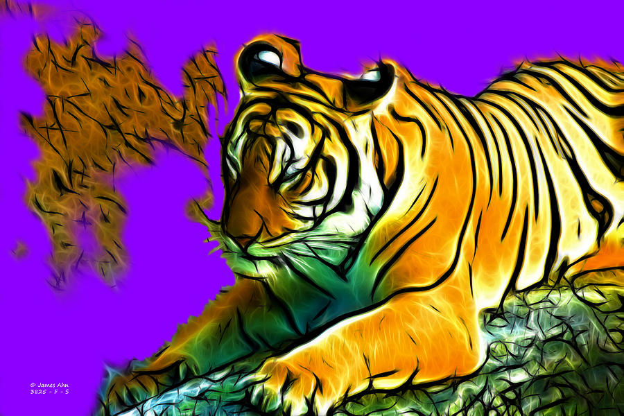 Tiger -3825 - Violet Digital Art by James Ahn