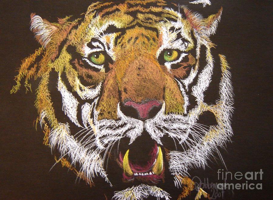 Wildlife Drawing - Tiger  by Amanda Robbemond