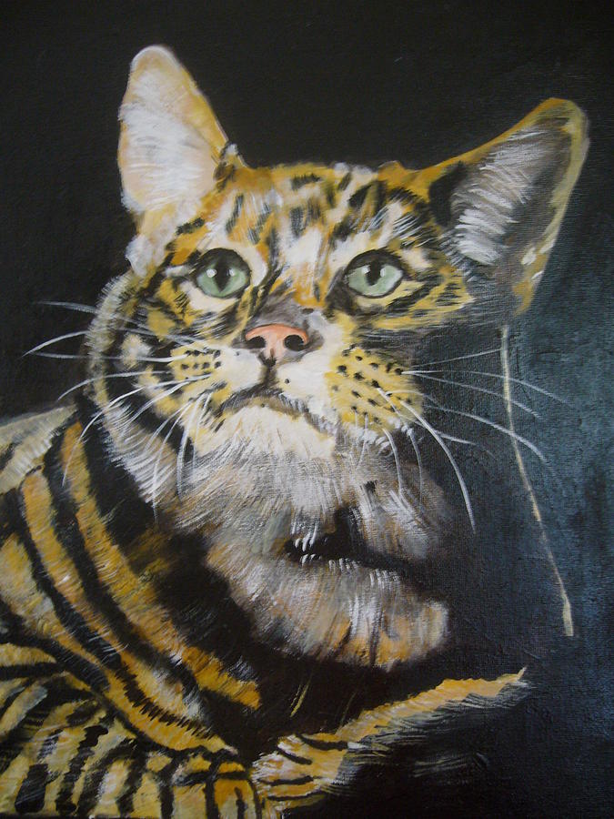 Tiger Cat Painting - Tiger Cat by Gladys Childers