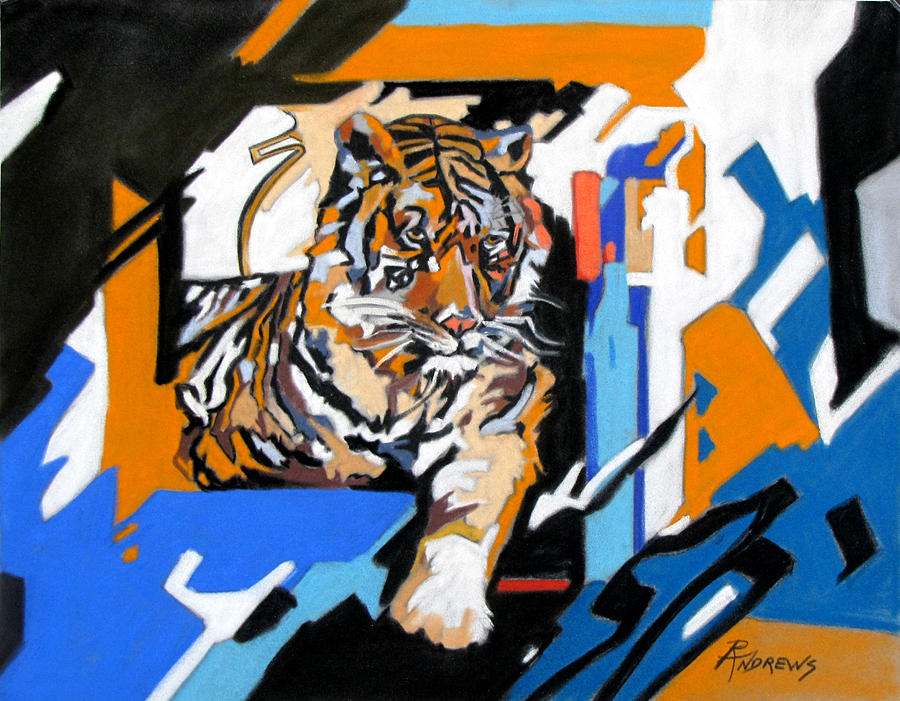 Tiger Design Painting by Rae Andrews