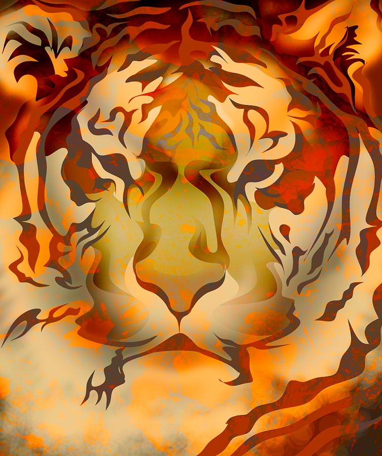 Mammal Photograph - Tiger Illustration by Design Pics Eye Traveller