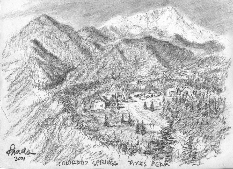 Tikes Peak Drawing by Horacio Prada - Fine Art America