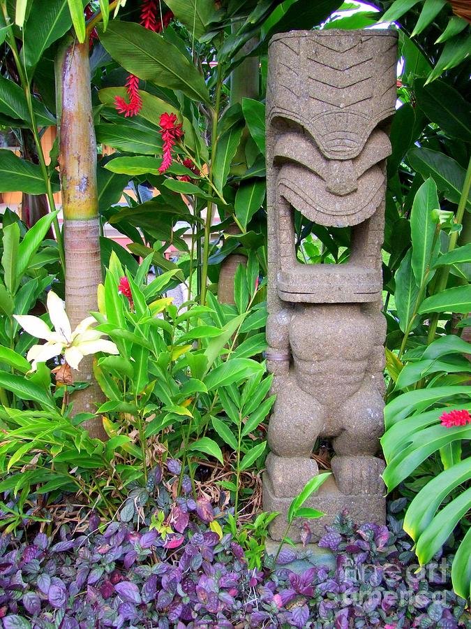 Tiki in the Garden Photograph by Mary Deal