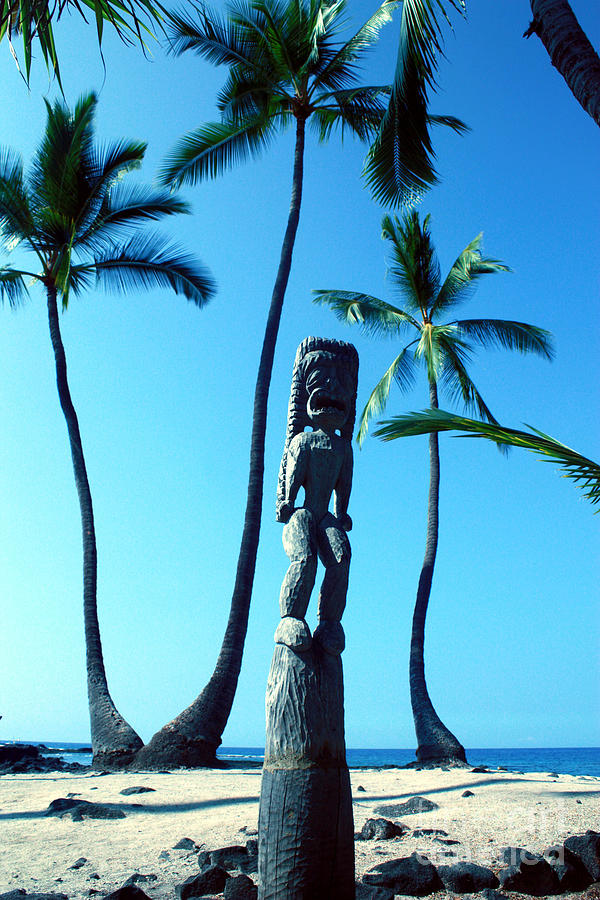 Beach Photograph - Tiki Man by Karen Nicholson
