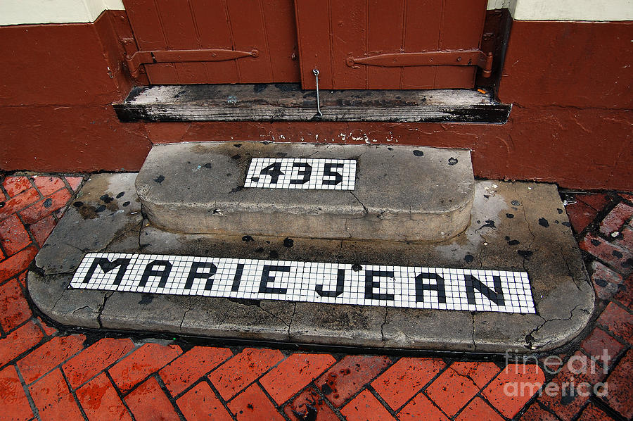 New Orleans Photograph - Tile Inlay Steps Marie Jean 435 French Quarter New Orleans  by Shawn OBrien