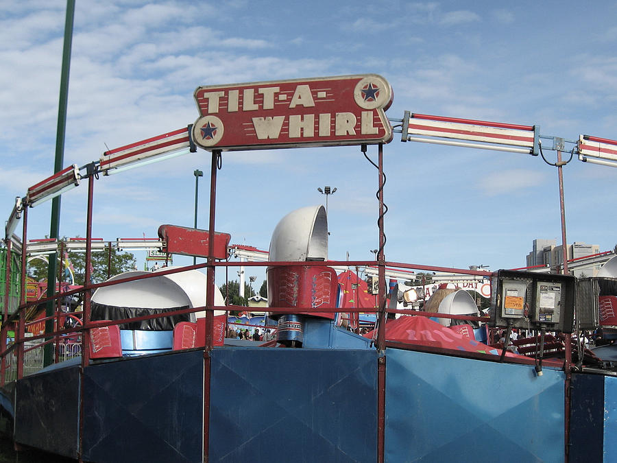 Tilt A Whirl Ride Photograph by Kym Backland