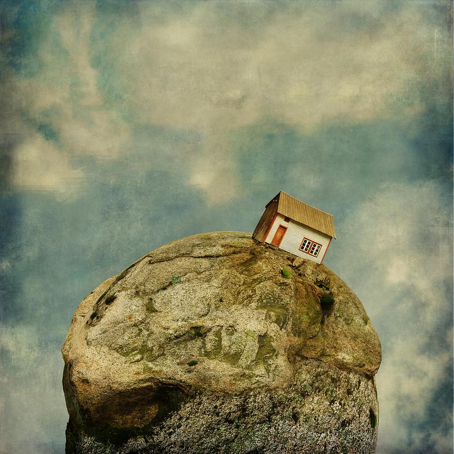 Surrealism Photograph - Tilted House by Sonya Kanelstrand