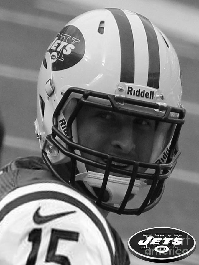 Tim Tebow Photograph - Tim Tebow - Black and White - New York Jets Florida Gators - Timothy Richard Tebow by Lee Dos Santos