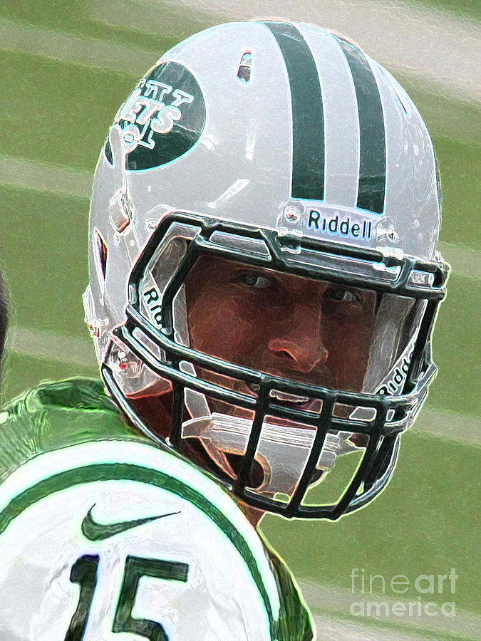Tim Tebow Art Deco III - New York Jets -  Photograph by Lee Dos Santos