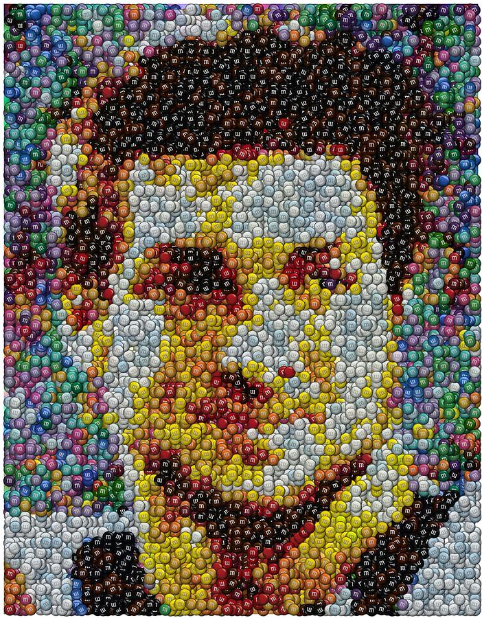 Tim Tebow MMs Mosaic Mixed Media by Paul Van Scott - Fine Art America