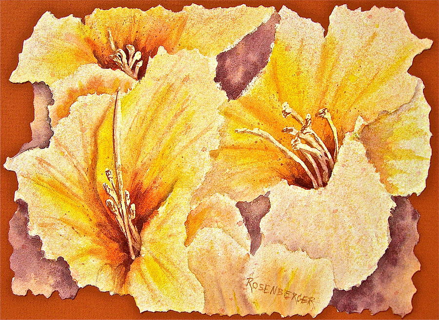 Time For Lilies Painting by Carolyn Rosenberger