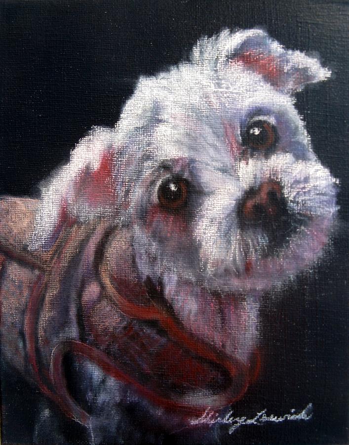 Dog Painting - Time for Walkies by Shirley Leswick