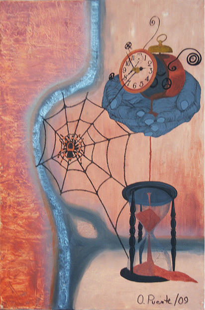 Animal Painting - Time is passing and were getting old by Orestes Puente-Mujica