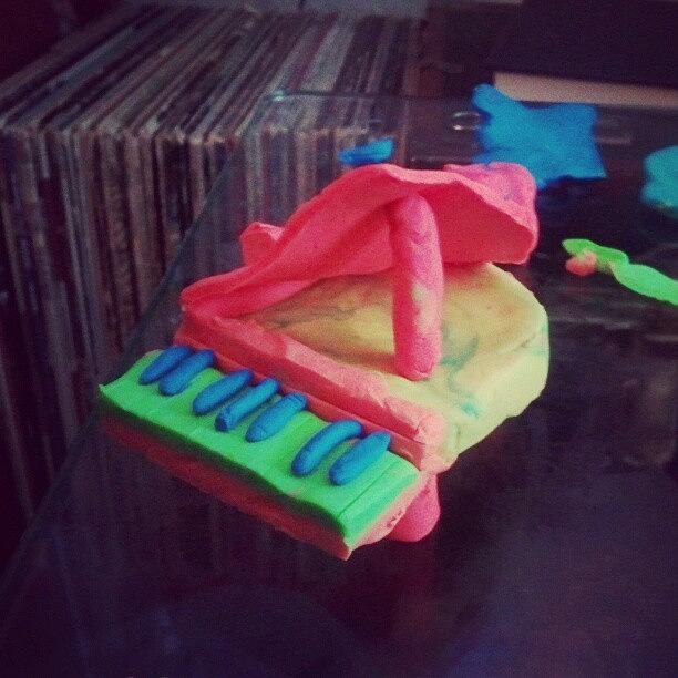 Playdough Photograph - Time To Be A Grown Up #piano #playdough by Kensta Lopez