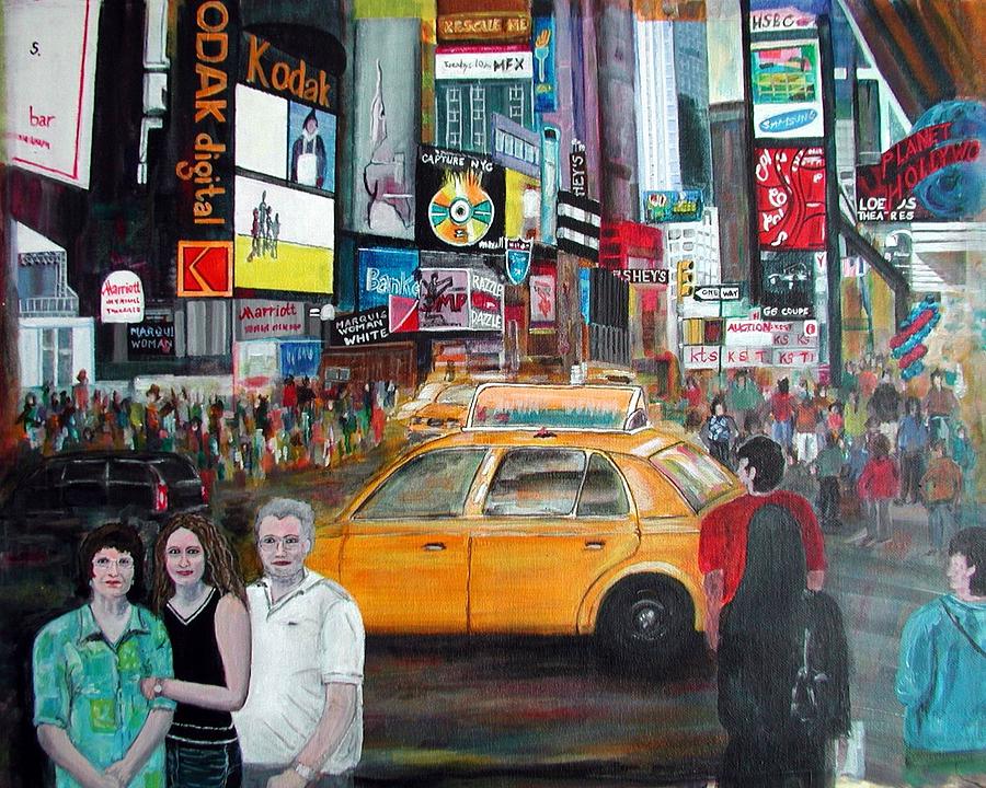Times Square Painting by Anna Ruzsan