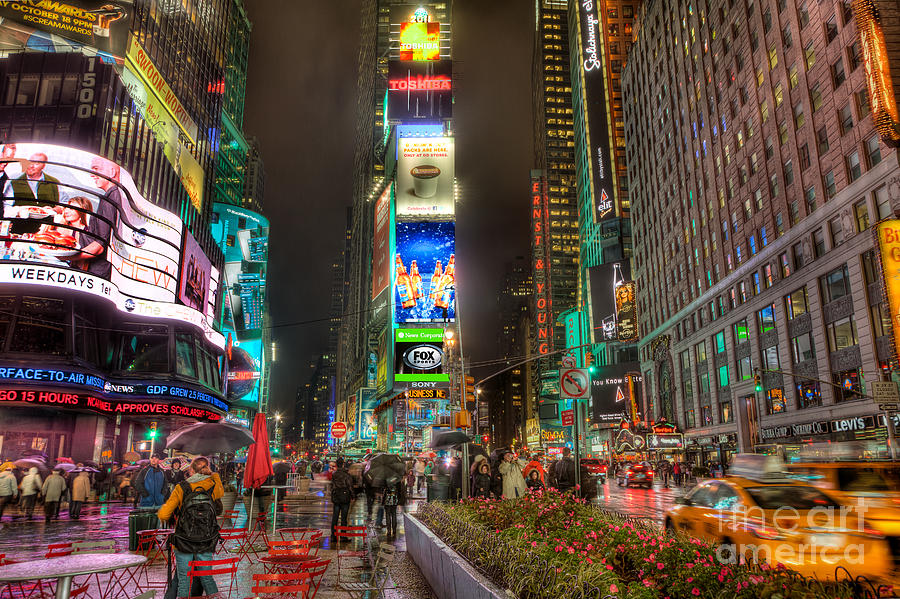 New York City Photograph - Times Square at Night I by Clarence Holmes