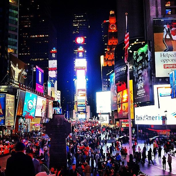 New York City Photograph - Times Square At Night. Oh. My by Jen Hernandez