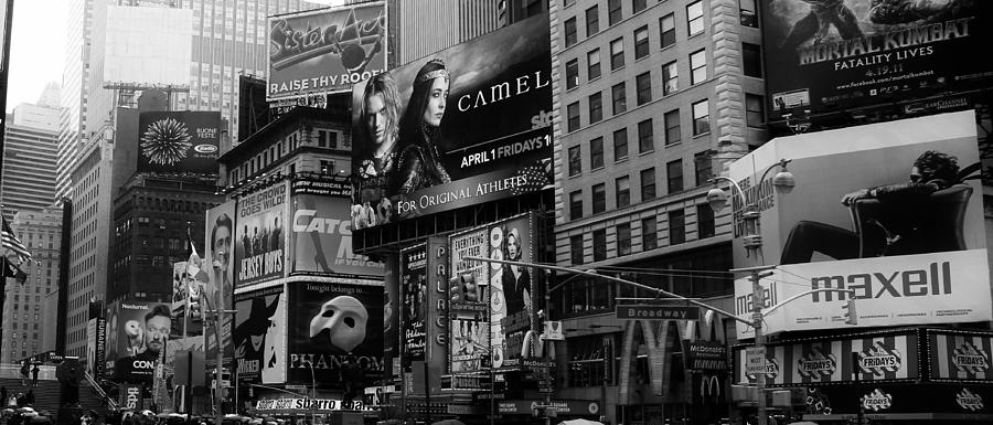 Times Square Black and White Photograph by Andrew Fare