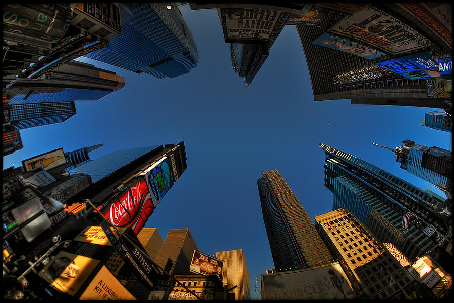 Times Square skyscrapers at dusk Photograph by Giovanni Savino