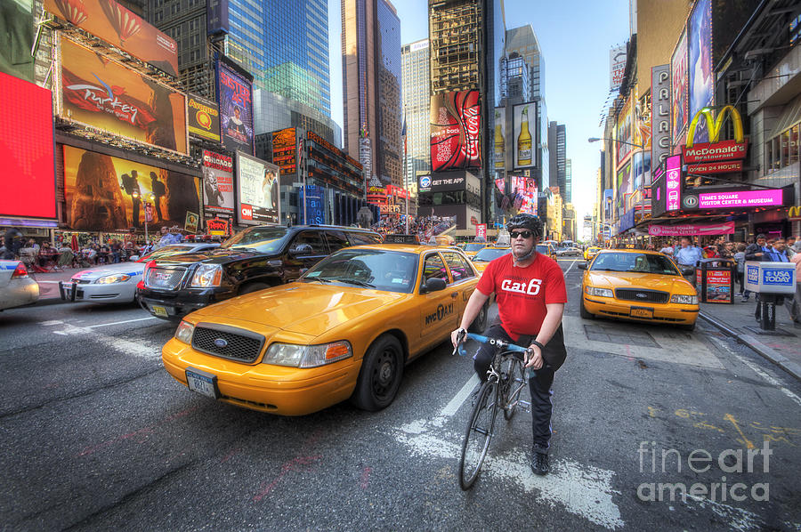 New York City Photograph - Times Square Traffic by Yhun Suarez