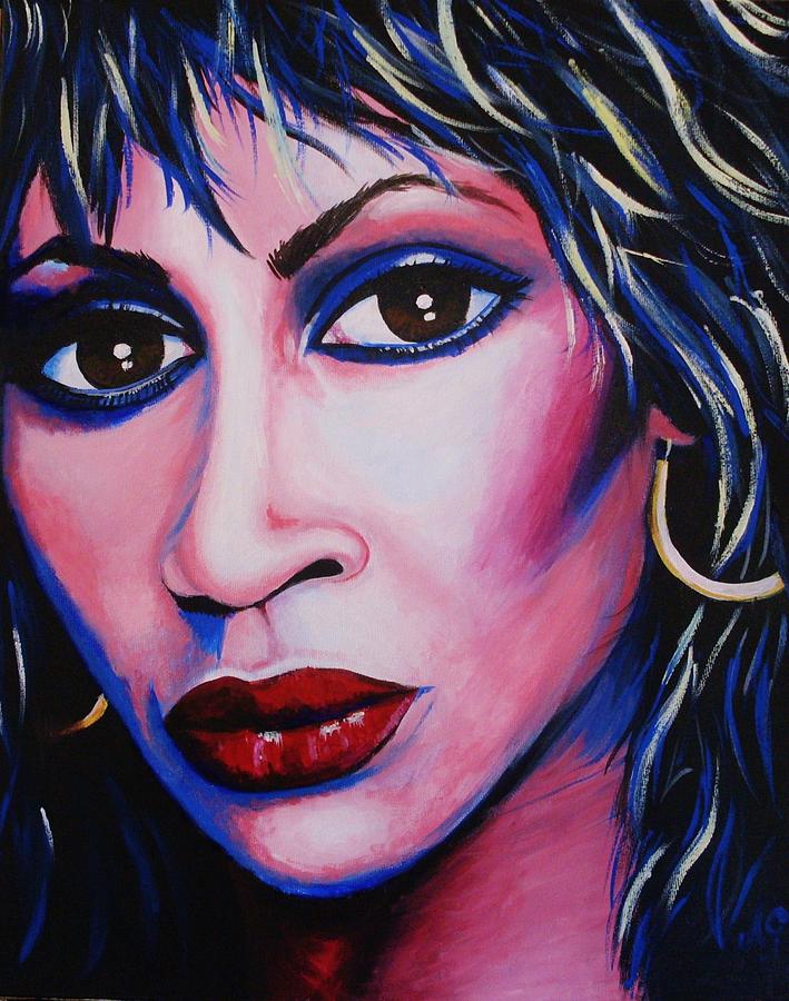 Tina Turner - Anna Mae Painting by Anne Gardner