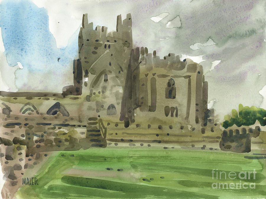 Tintern Abbey 2 Painting by Donald Maier