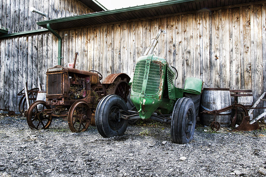 Vintage Photograph - Tired Tractors by Peter Chilelli