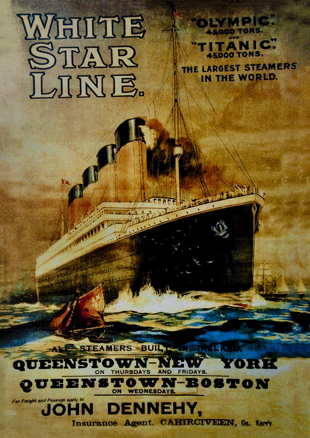 Titanic - White Star Line Photograph By Bill Cannon - Pixels