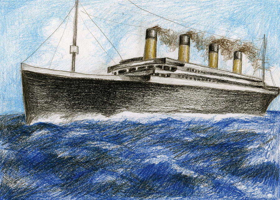 My sketching of the Titanic  the closest I could get using a pencil  r titanic