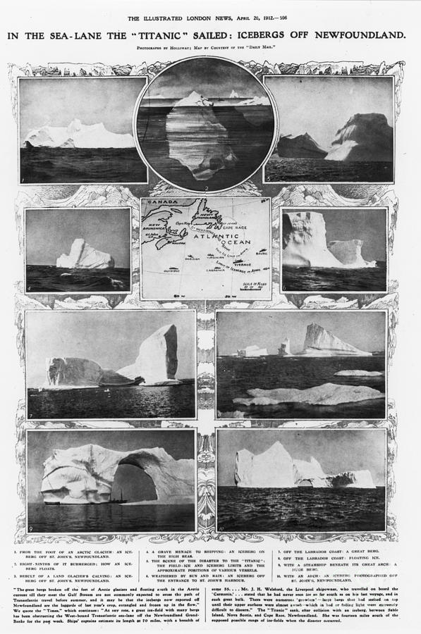 Titanic: Icebergs, 1912 Photograph by Granger