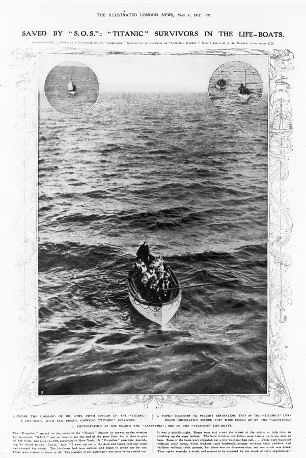 Titanic: Life-boat, 1912 Photograph by Granger