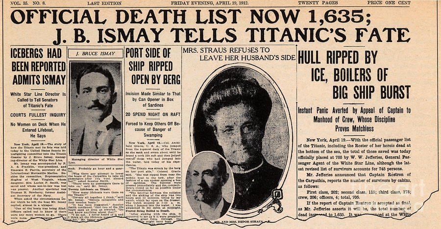 Titanic Sinking In The News
