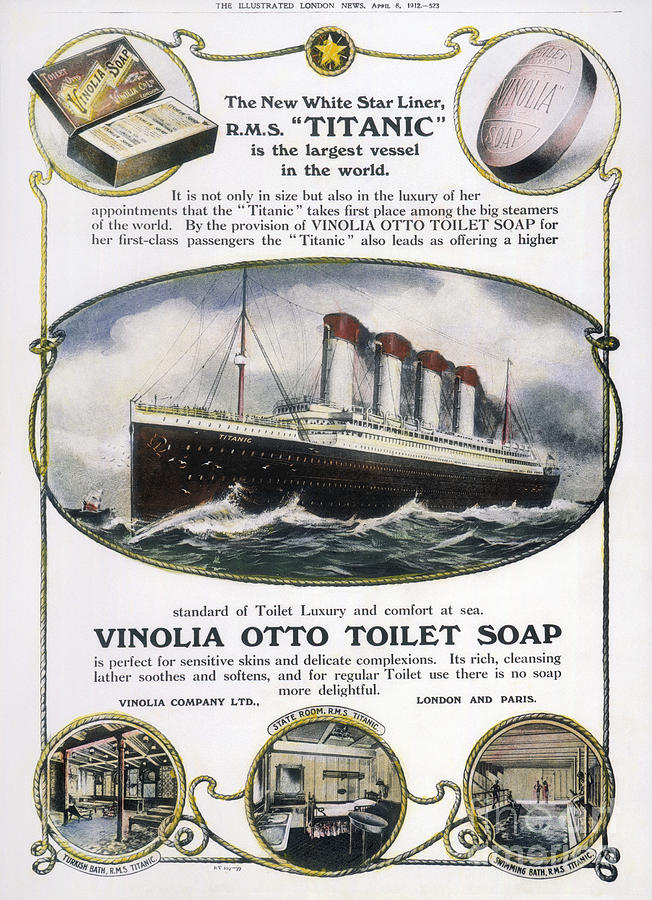 Titanic: Soap Ad, 1912 Photograph by Granger