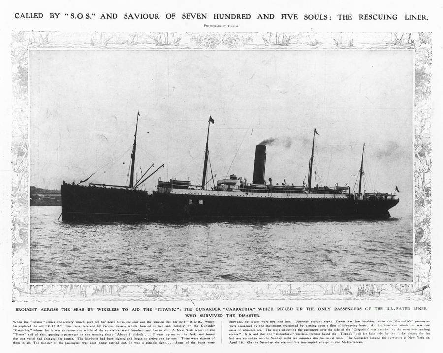 Titanic: The Carpathia, 1912 Photograph by Granger